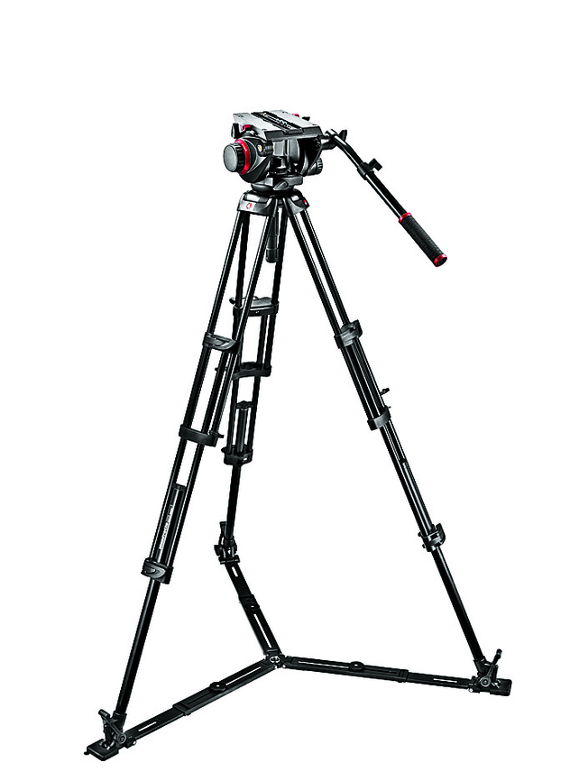 509 Alu Doppelrohr-Videostativ mit Pro Fluid-Video-Neiger