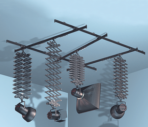 Sky Track Studio Deckensystem mit 4 Pantografen