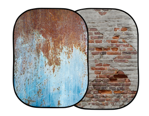Textilhintergrund Urban (1,5m x 2,1m) Rost/Backstein