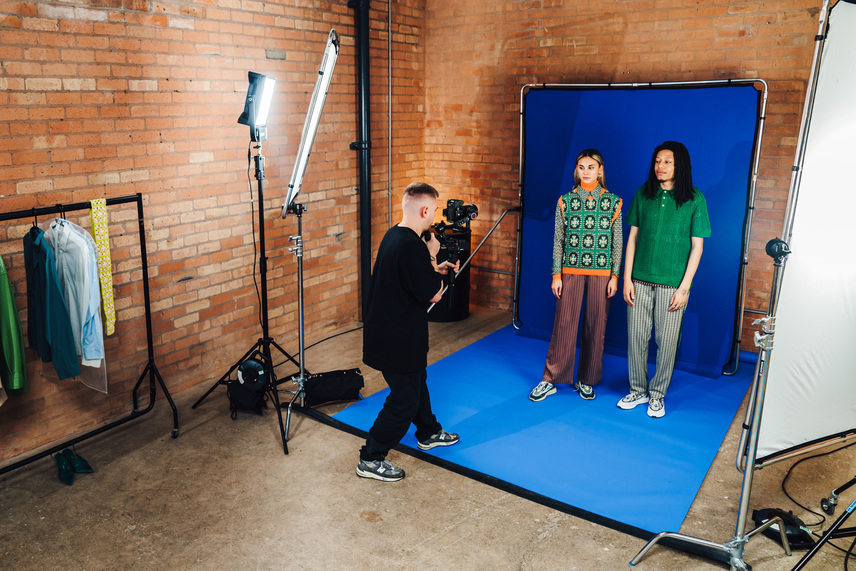 EzyFrame Hintergrund 2 m x 2,3 m Chromakey Blau
