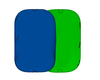 Umkehrbarer Hintergrund 1,8 x 2,1 m Chromakey Blau/Grün