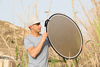 Rundreflektor Silber/Weiß 75cm