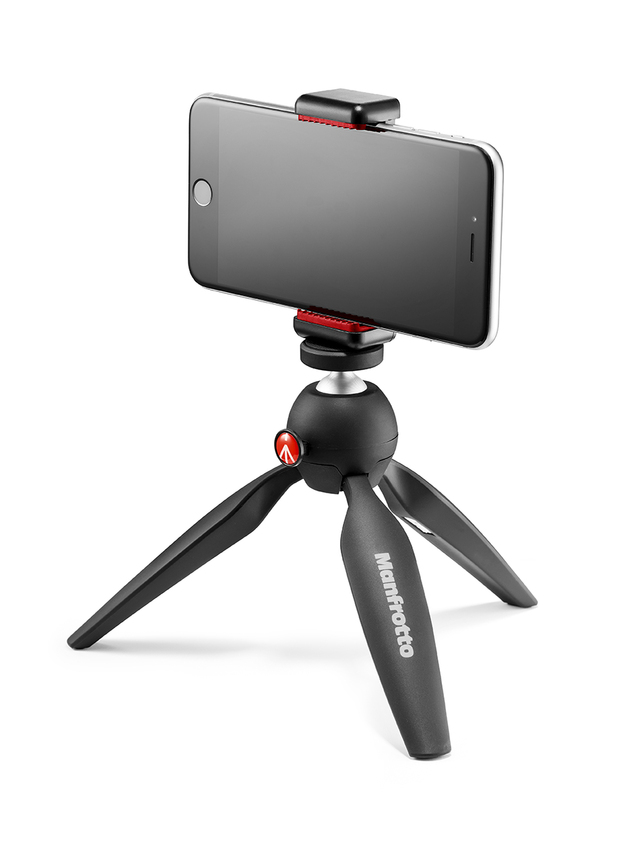 Pixi Mini-Stativ, Smartphone-Klemme, schwarz (Made in Italy)