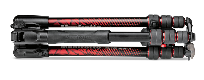 Befree Advanced Alu Reisestativ Twist mit Kugelkopf, rot