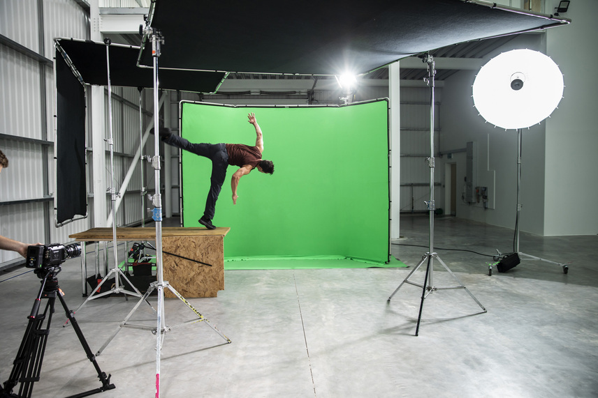 Hintergrund-Kit Manfrotto Chroma Key FX 4 x 2,9 m, Blau