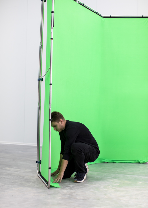 Hintergrund-Kit Manfrotto Chroma Key FX 4 x 2,9 m, Blau