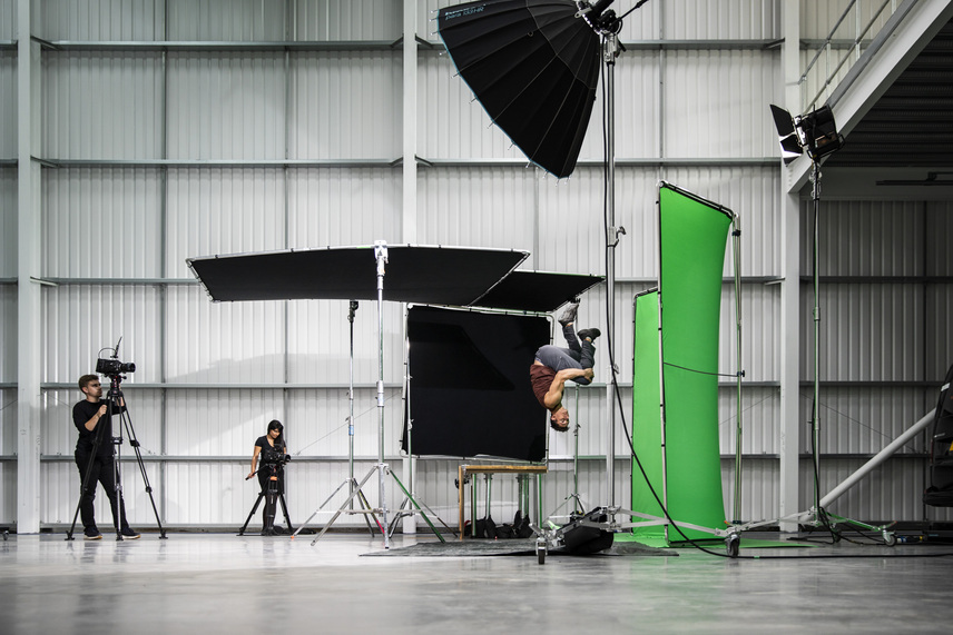 Hintergrund-Kit Manfrotto Chroma Key FX 4 x 2,9 m, Blau