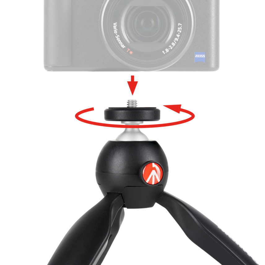 PIXI Mini-Stativ, schwarz (Hergestellt in Italien)