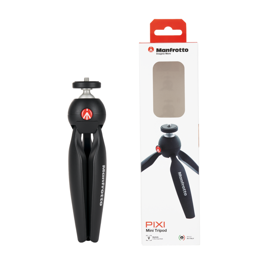 PIXI Mini-Stativ, schwarz (Hergestellt in Italien)