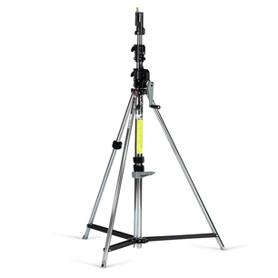 Wind-Up Alu Lampenstativ, silber, 3 Segmente