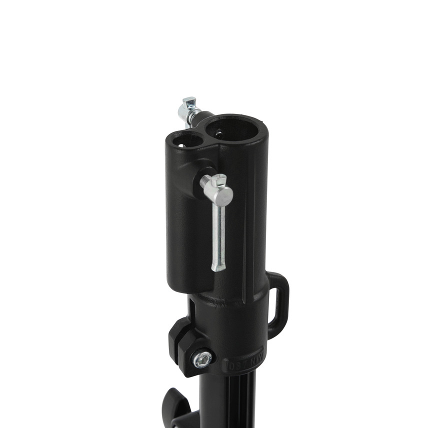 Wind-Up Lampenstativ kurz, 3 Segmente, schwarz