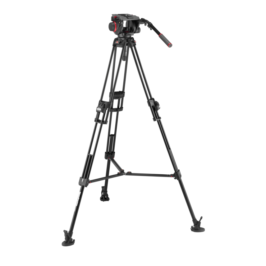 Videokopf Manfrotto 509 Pro mit Stativ 645 Fast Twin Alu