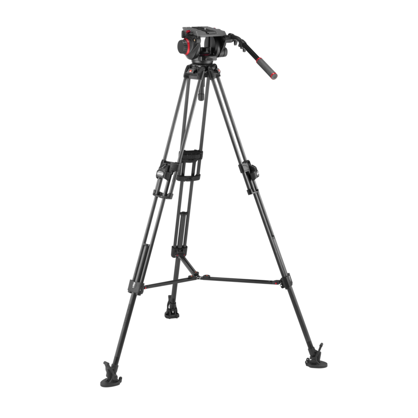 Videokopf Manfrotto 509 mit Stativ 645 Fast Twin Carbon