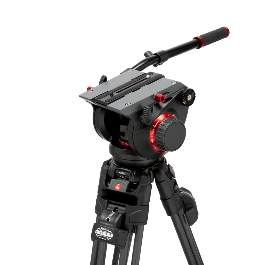 Videokopf Manfrotto 509 mit Stativ 645 Fast Twin Carbon