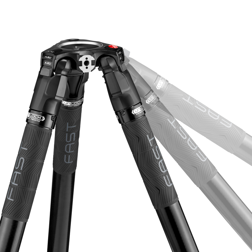 Nitrotech 612 und Carbon-Stativ 635 mit Schnellverstellung