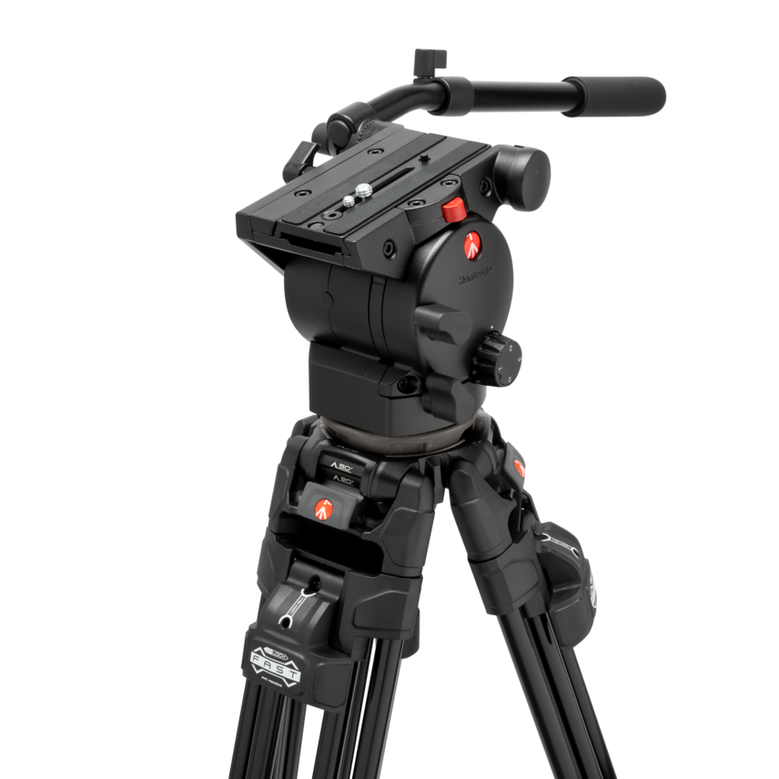 Videokopf Manfrotto 526 Pro mit Stativ 645 Fast Twin Alu