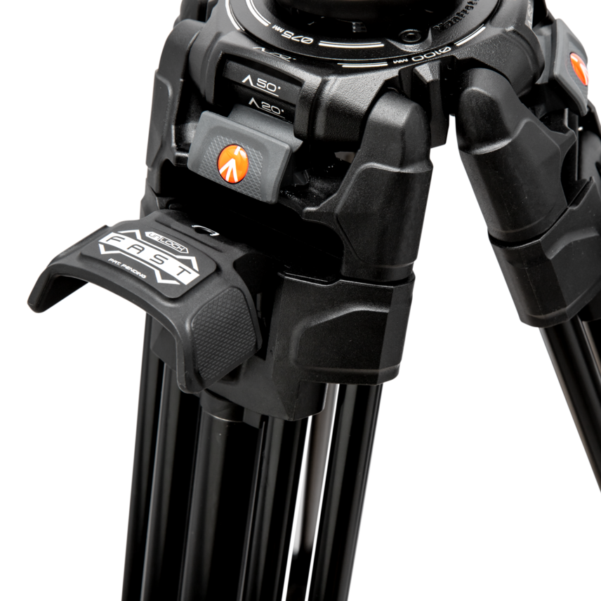 Videokopf Manfrotto 526 Pro mit Stativ 645 Fast Twin Alu
