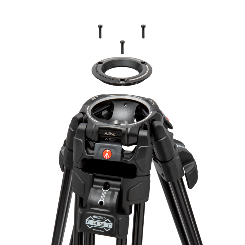 Videokopf Manfrotto 526 Pro mit Stativ 645 Fast Twin Alu