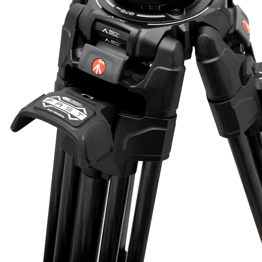 Videokopf Manfrotto 526 mit Stativ 645 Fast Twin Carbon