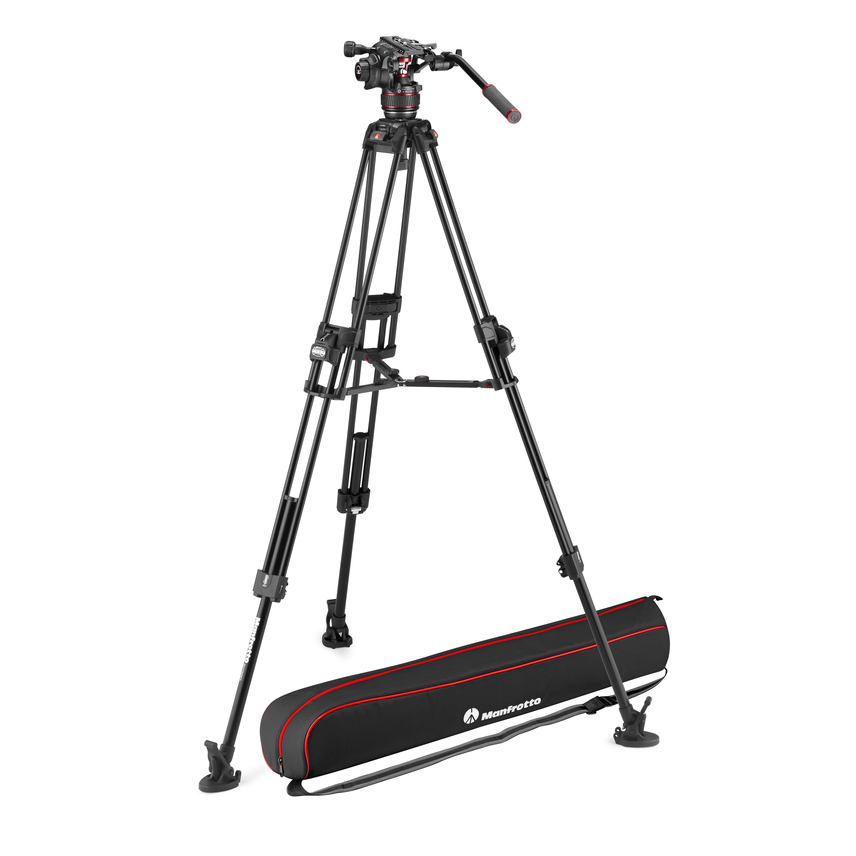 Videokopf Nitrotech 608 mit Stativ 645 Fast Twin Alu