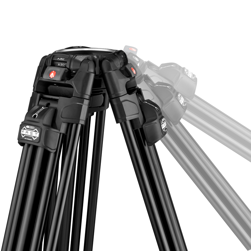 Videokopf Nitrotech 608 mit Stativ 645 Fast Twin Alu