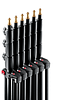 Master Alu Lampenstativ 3er-Set, schwarz mit Luftfederung