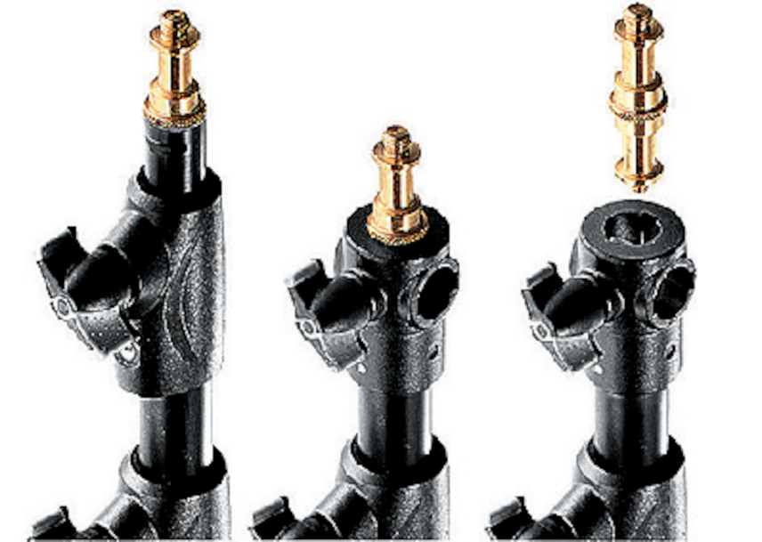 Master Alu Lampenstativ 3er-Set, schwarz mit Luftfederung