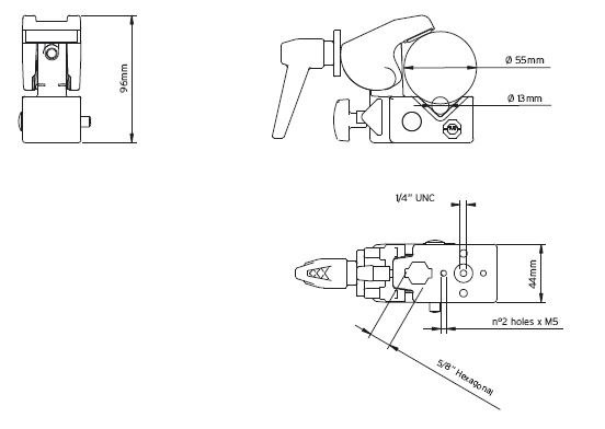 Avenger Super Clamp™ T-Knob Schwarz, 13mm-55mm 