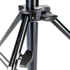 Heavy Duty Lampenstativ schwarz, 3 Segmente