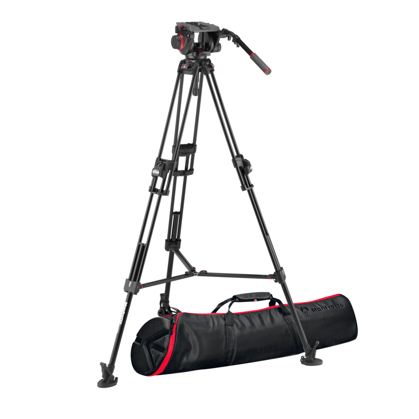 Videokopf Manfrotto 509 Pro mit Stativ 645 Fast Twin Alu