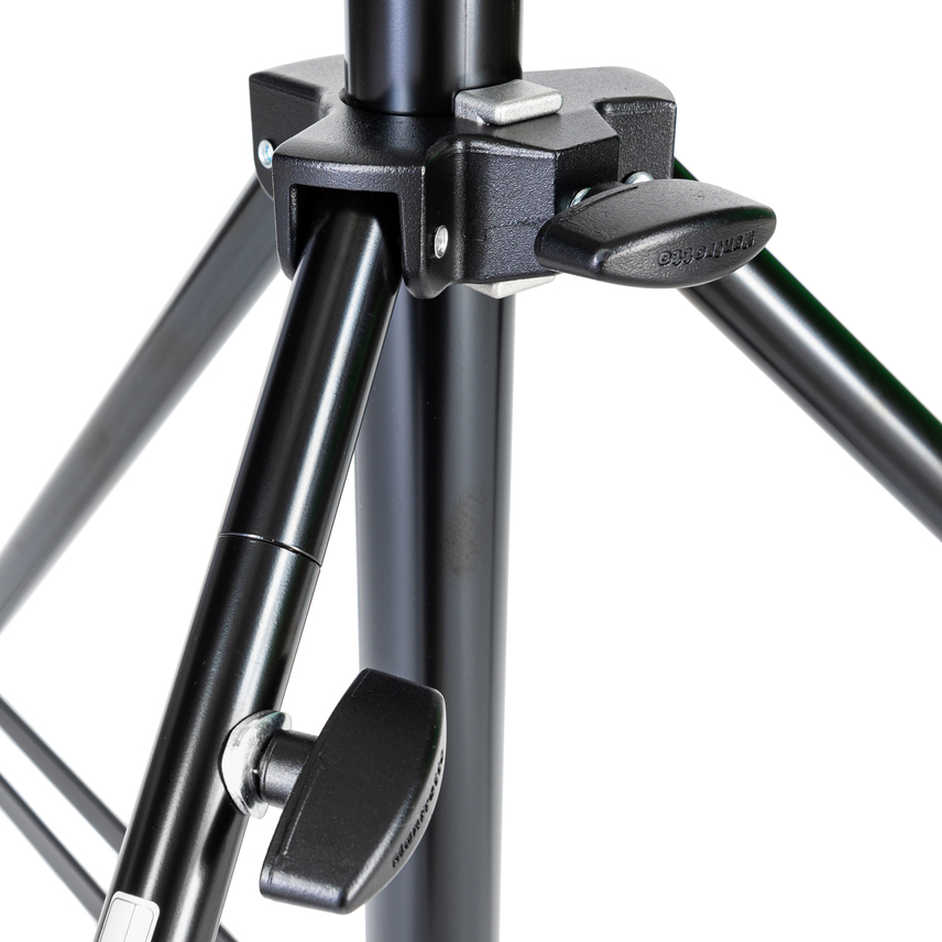 Heavy Duty Lampenstativ schwarz, 3 Segmente