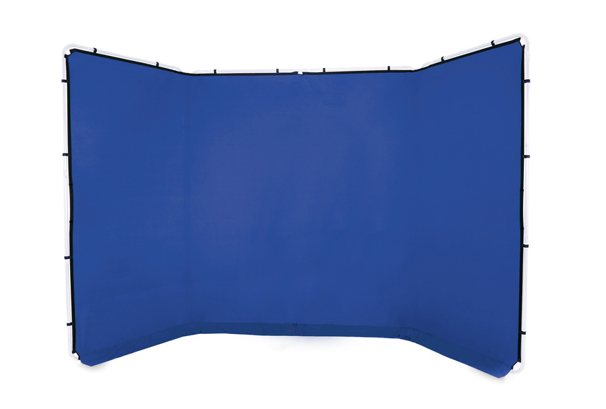 Panorama Hintergrund Überzug 4m Chromakey Blau (ohne Rahmen)