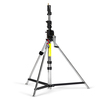 Wind-Up Lampenstativ kurz, 3 Segmente, silber
