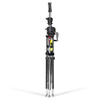 Wind-Up Lampenstativ kurz, 3 Segmente, silber