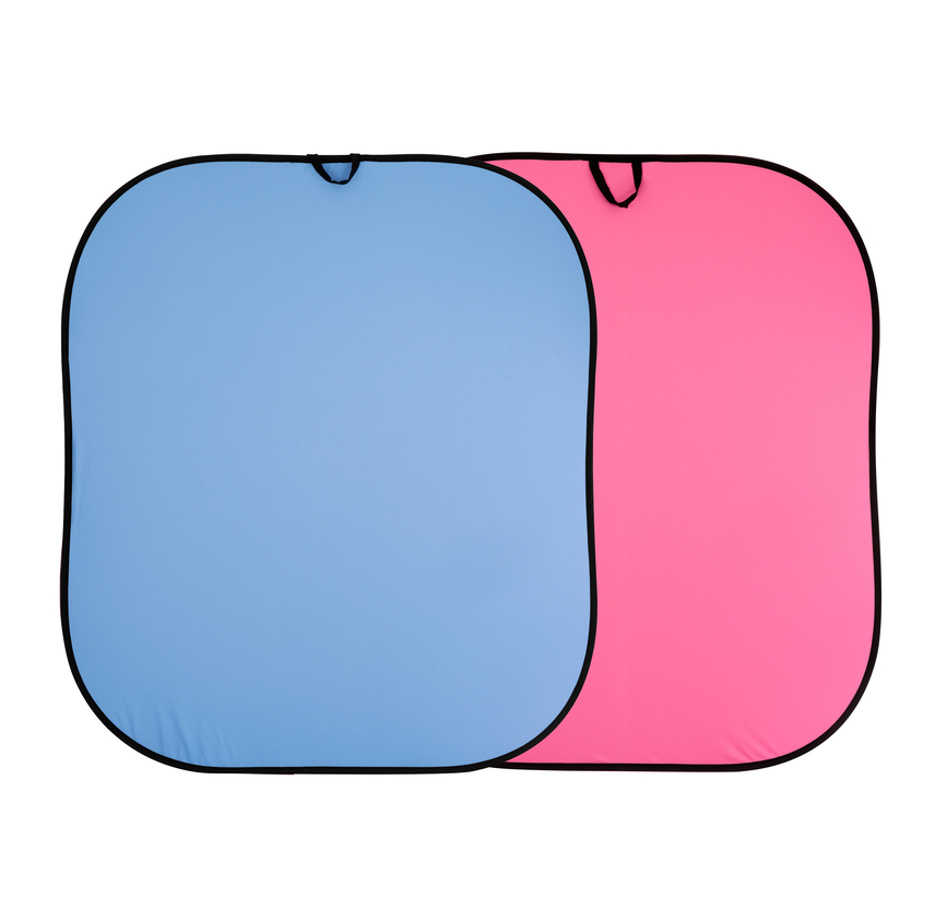 Falthintergrund 1,8x2,15m Blau/Pink