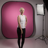 Falthintergrund 1,8x2,15m Blau/Pink