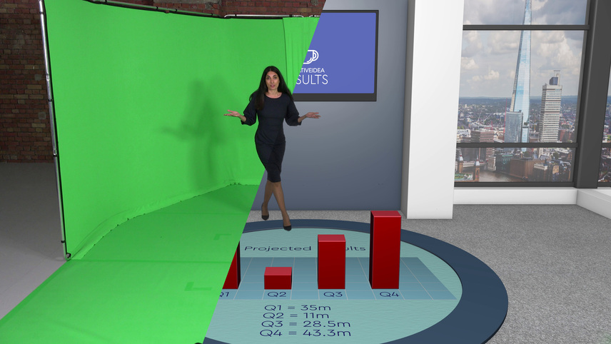 Vinyl Bodenstreifen 1.37m x 4m Chromakey Grün