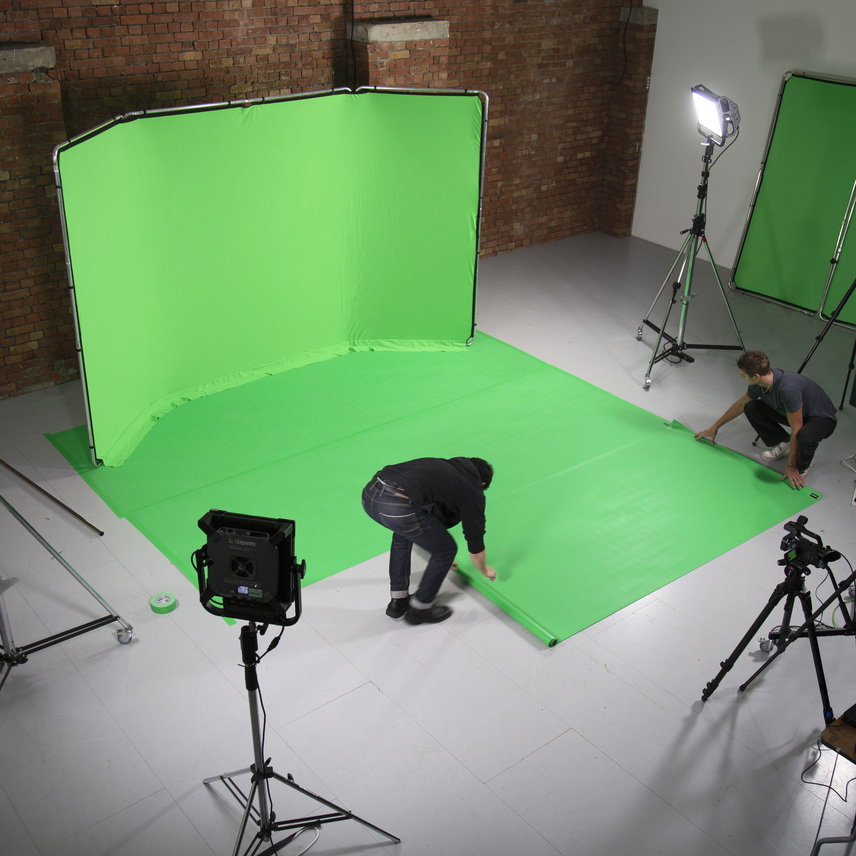Vinyl Bodenstreifen 1.37m x 4m Chromakey Grün