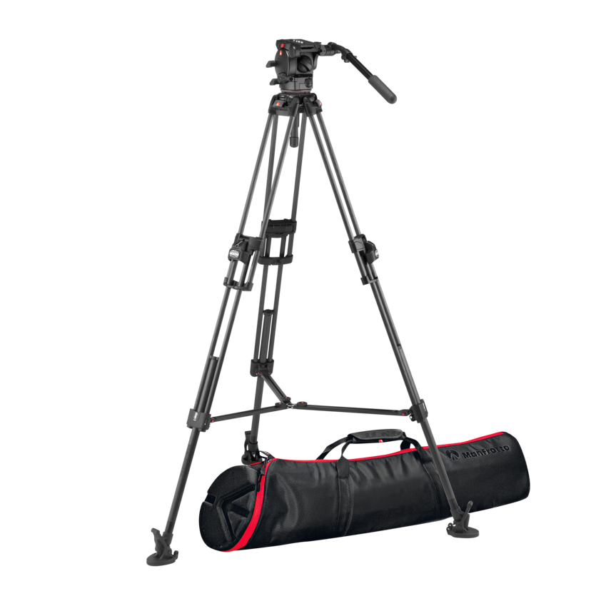 Videokopf Manfrotto 526 mit Stativ 645 Fast Twin Carbon