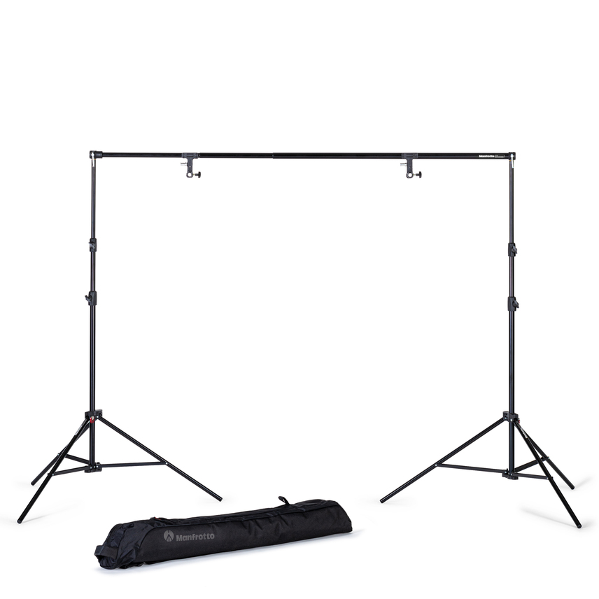 Hintergrund Set: 2 Lampenstative, Querstange, Klemmen u.m.