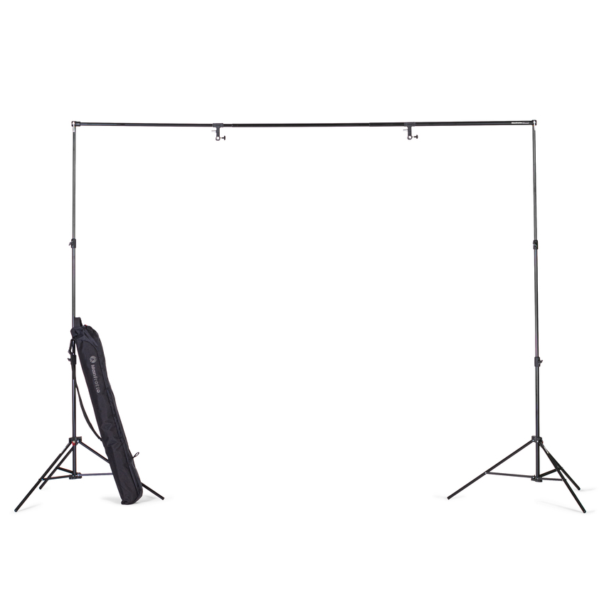 Hintergrund Set: 2 Lampenstative, Querstange, Klemmen u.m.