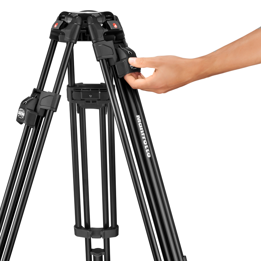 Videokopf Nitrotech 608 mit Stativ 645 Fast Twin Alu