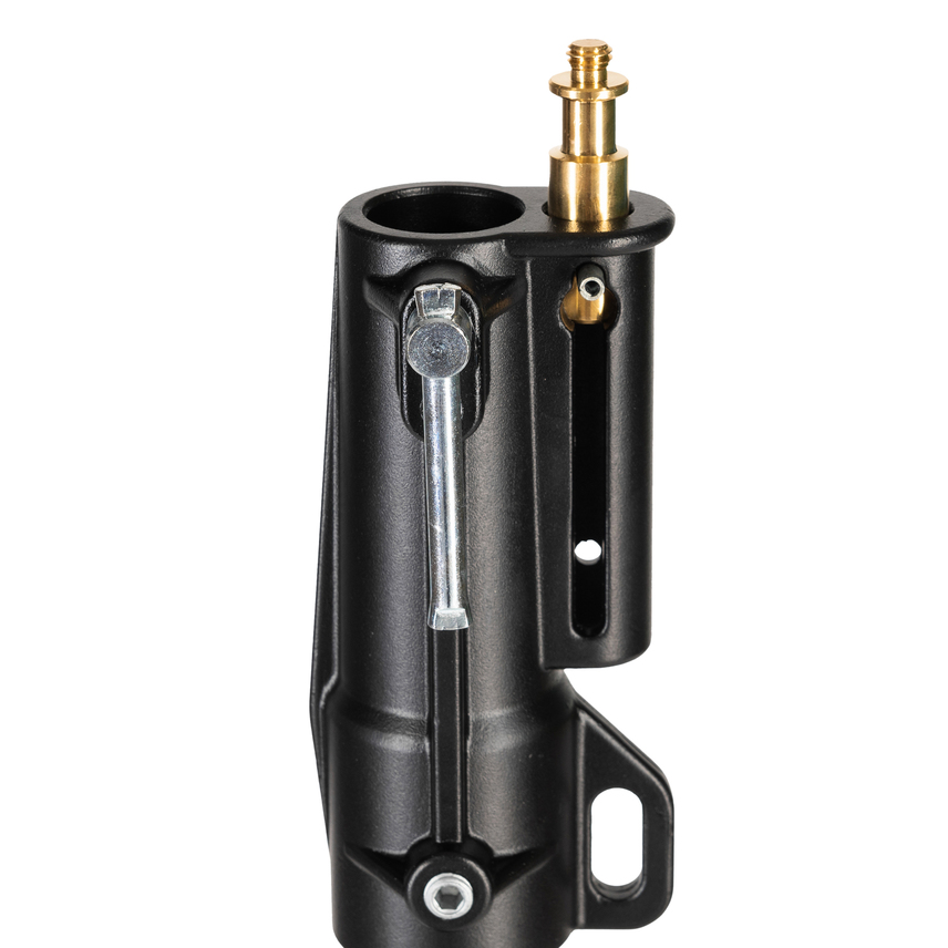 Wind-Up Lampenstativ, schwarz-zink, 3 Segmente