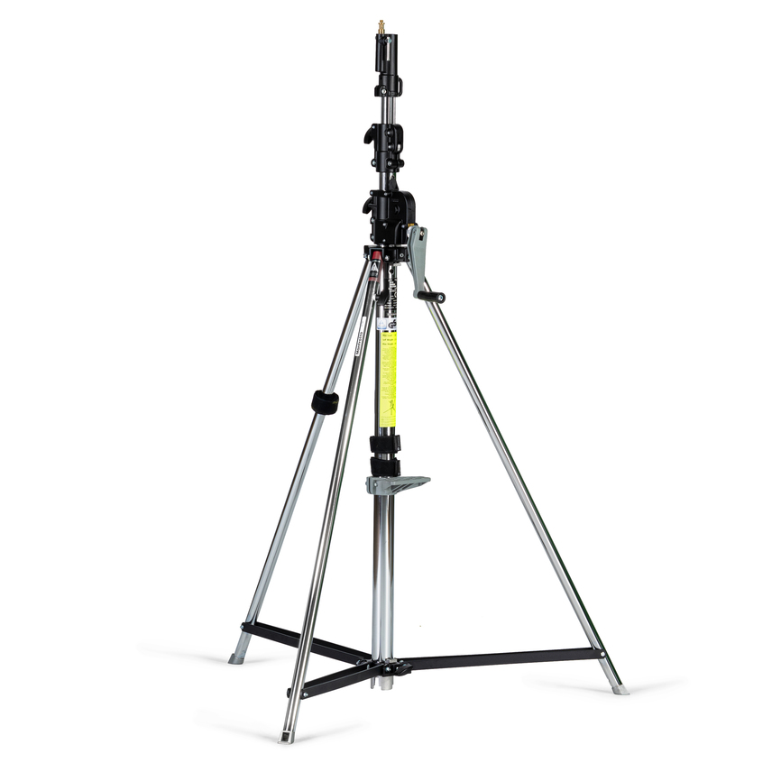 Wind-Up Alu Lampenstativ, silber, 3 Segmente