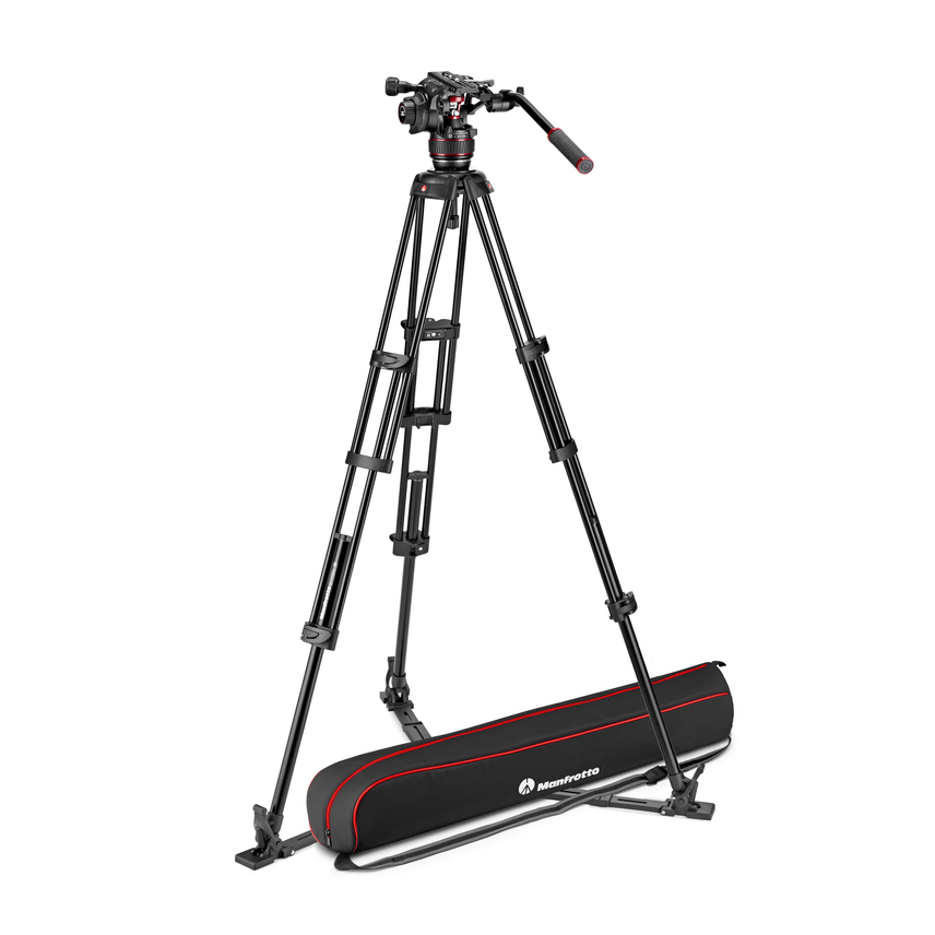Nitrotech 608 Aluminium Video-Stativ mit Bodenspinne