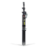 Wind-Up Lampenstativ, schwarz-zink, 3 Segmente