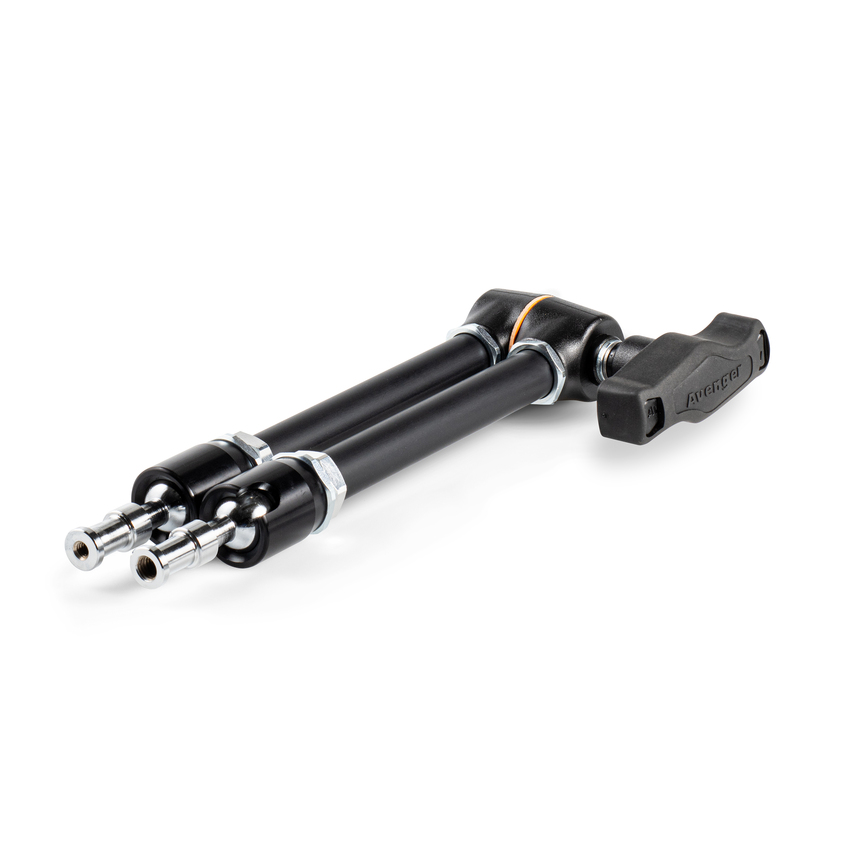 Avenger Friktionsarm mit T-Knopf Schwarz, Dual 16mm Spigots
