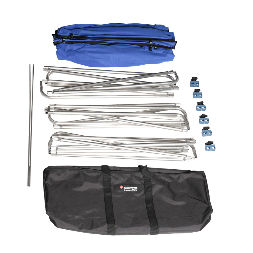 Hintergrund-Kit Manfrotto Chroma Key FX 4 x 2,9 m, Blau