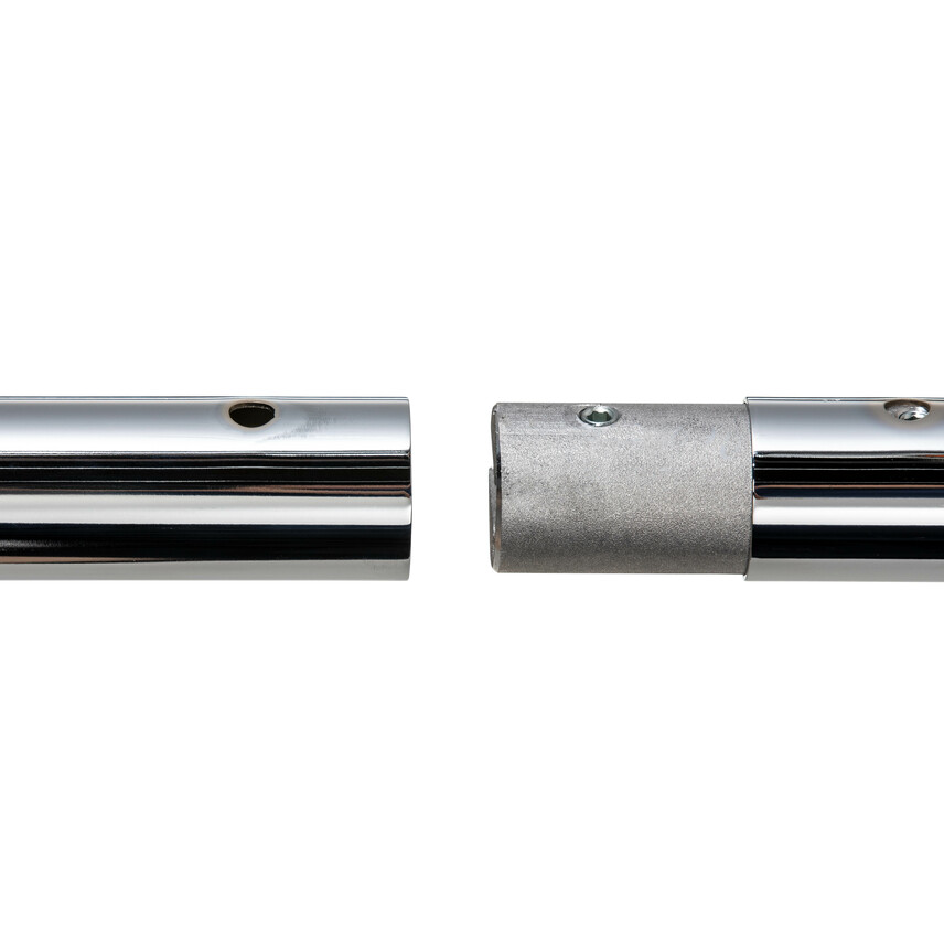 Stativ mit Rollen und Gleitträger, silber