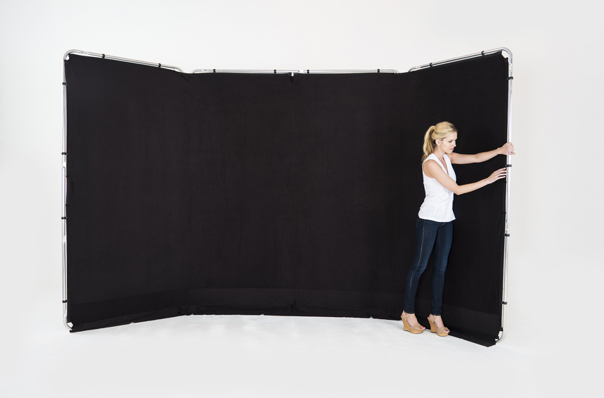 Panorama Hintergrund 4m (Schwarz)